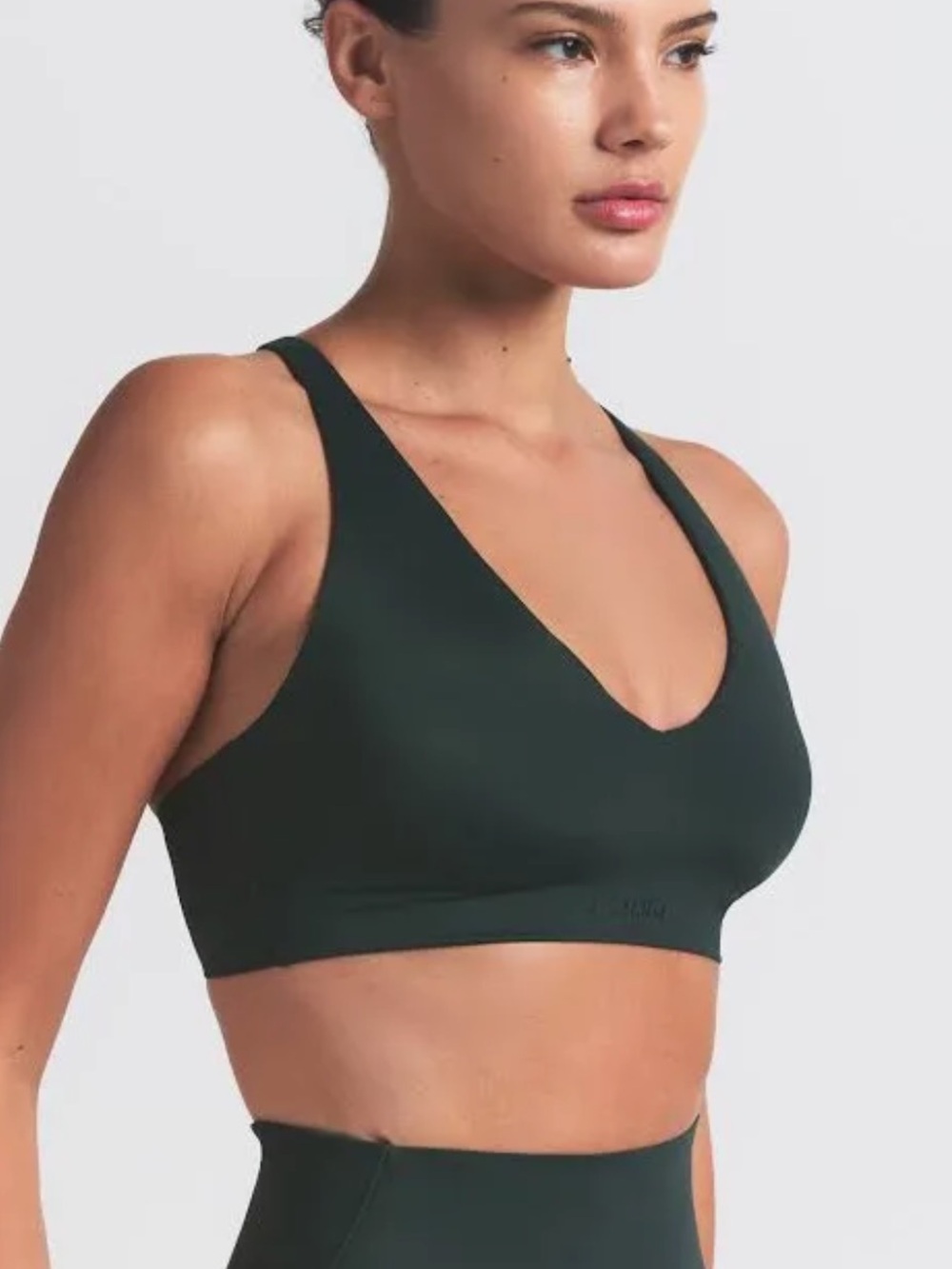 NikeSKIMS Shine V Neck Bra - Dark Teal